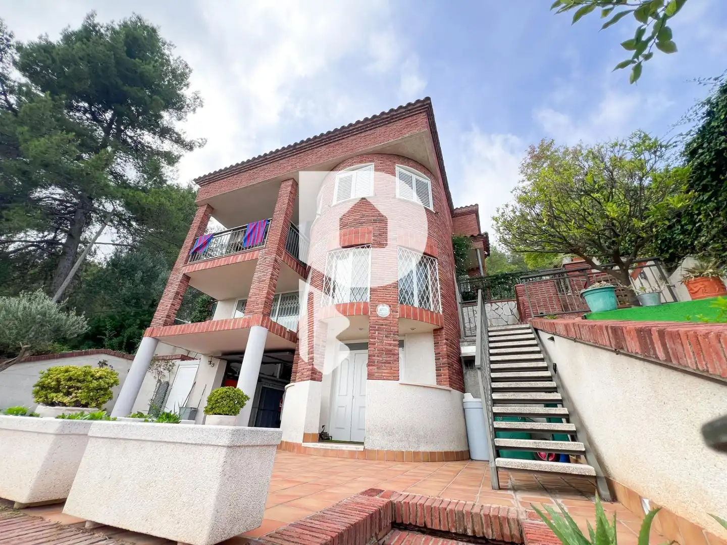 Exterior view of Houses for sale in Corbera de Llobregat  with Air Conditioner, Terrace and Storage room