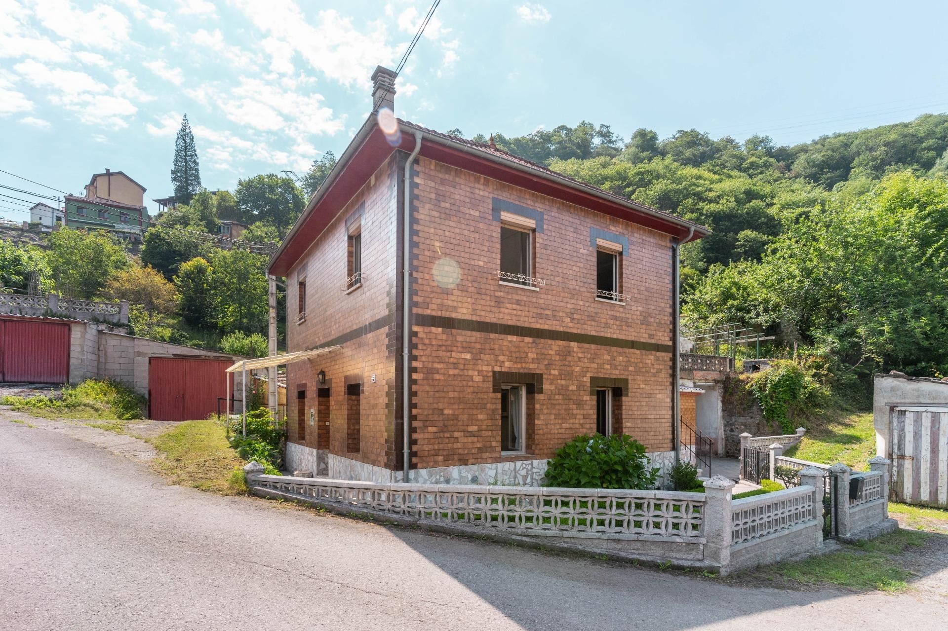 Vista exterior de Casa o chalet en venta en Mieres (Asturias) con Jardín privado