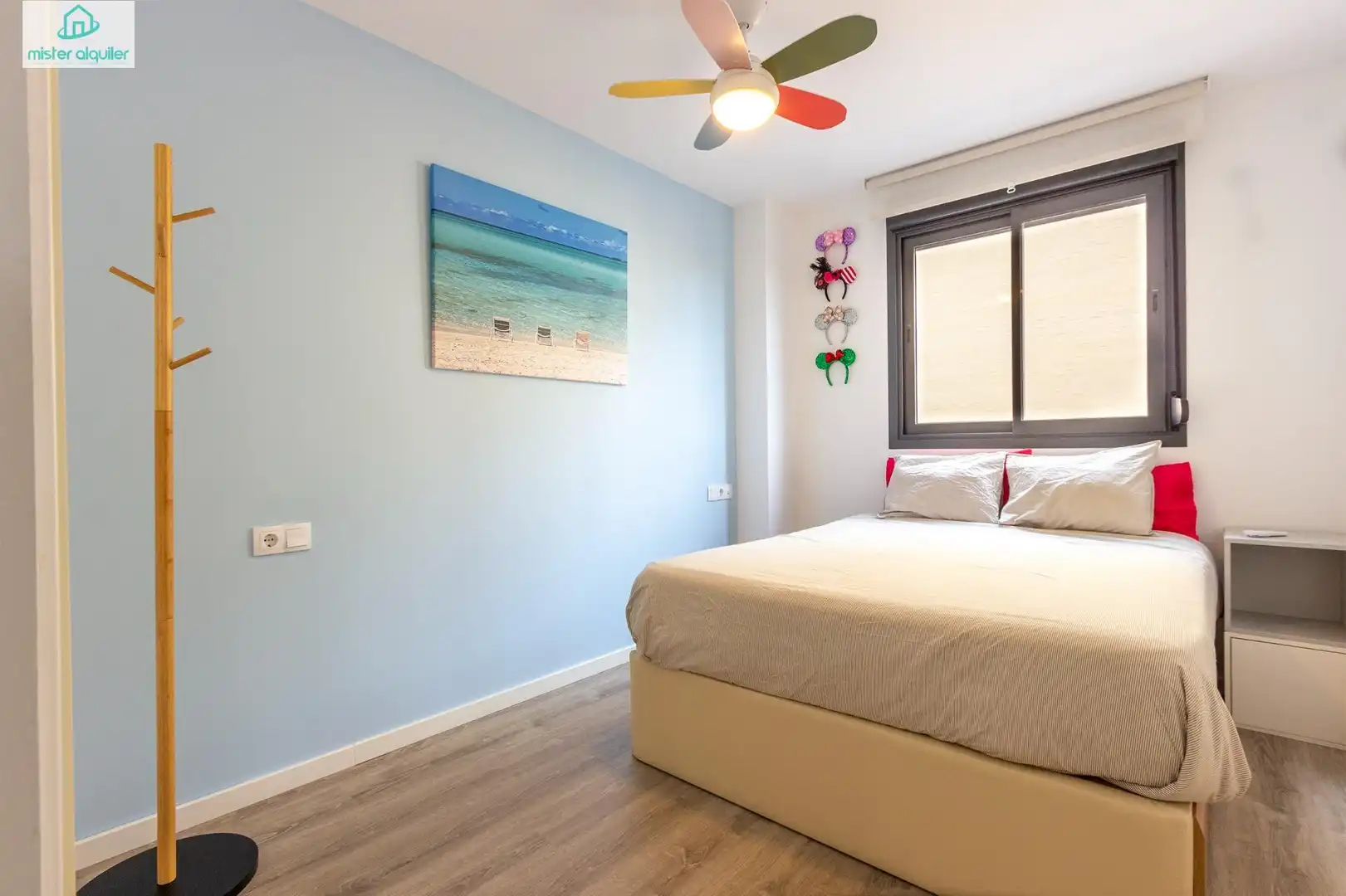 Bedroom of Apartments for rent in El Campello  with Air Conditioner, Private garden and Furnished