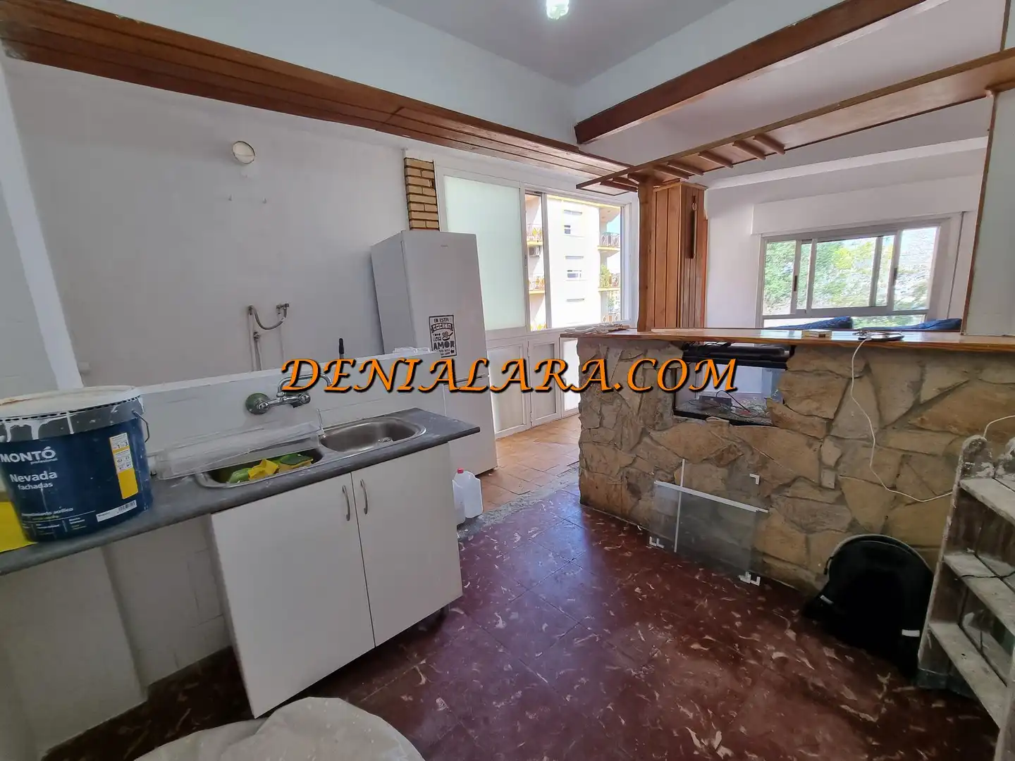 Kitchen of Flat for sale in Dénia  with Air Conditioner, Terrace and Storage room