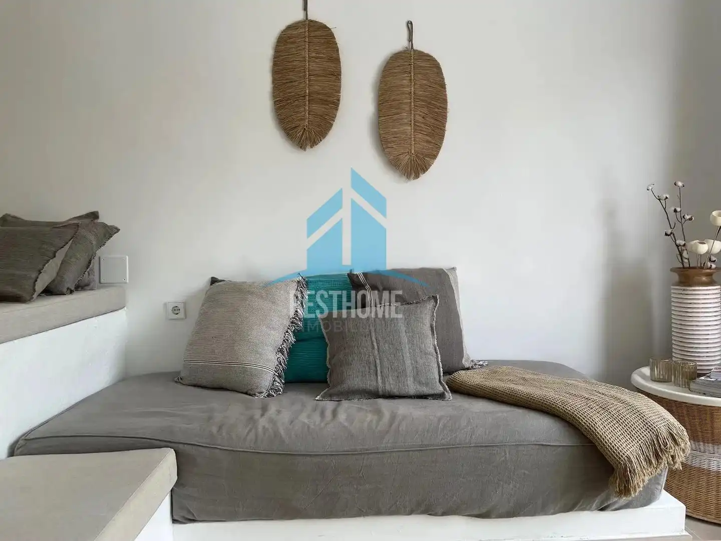 Sala d'estar de Casa adosada en venda en Eivissa amb Aire condicionat, Jardí privat i Terrassa