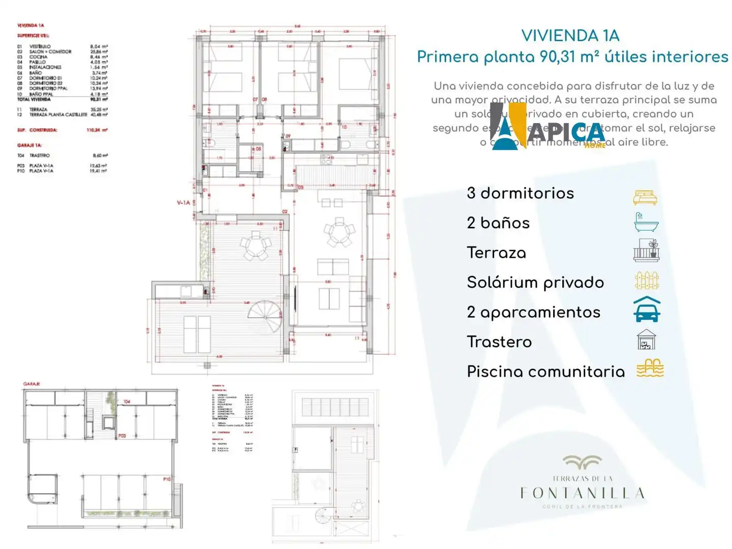 Flat for sale in Conil de la Frontera  with Private garden, Terrace and Storage room