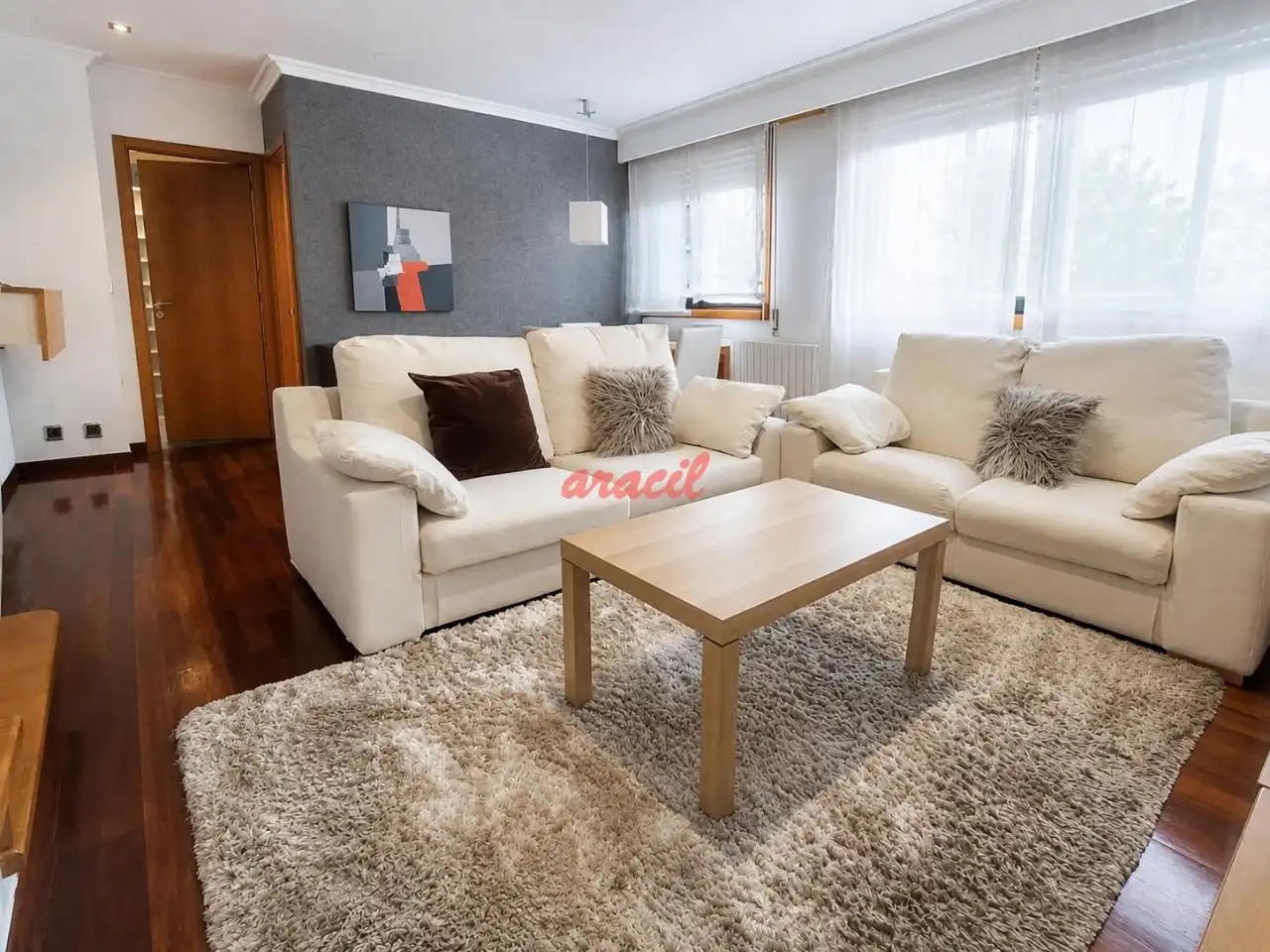 Living room of Duplexes for rent in Ourense Capital   with Heating and Furnished