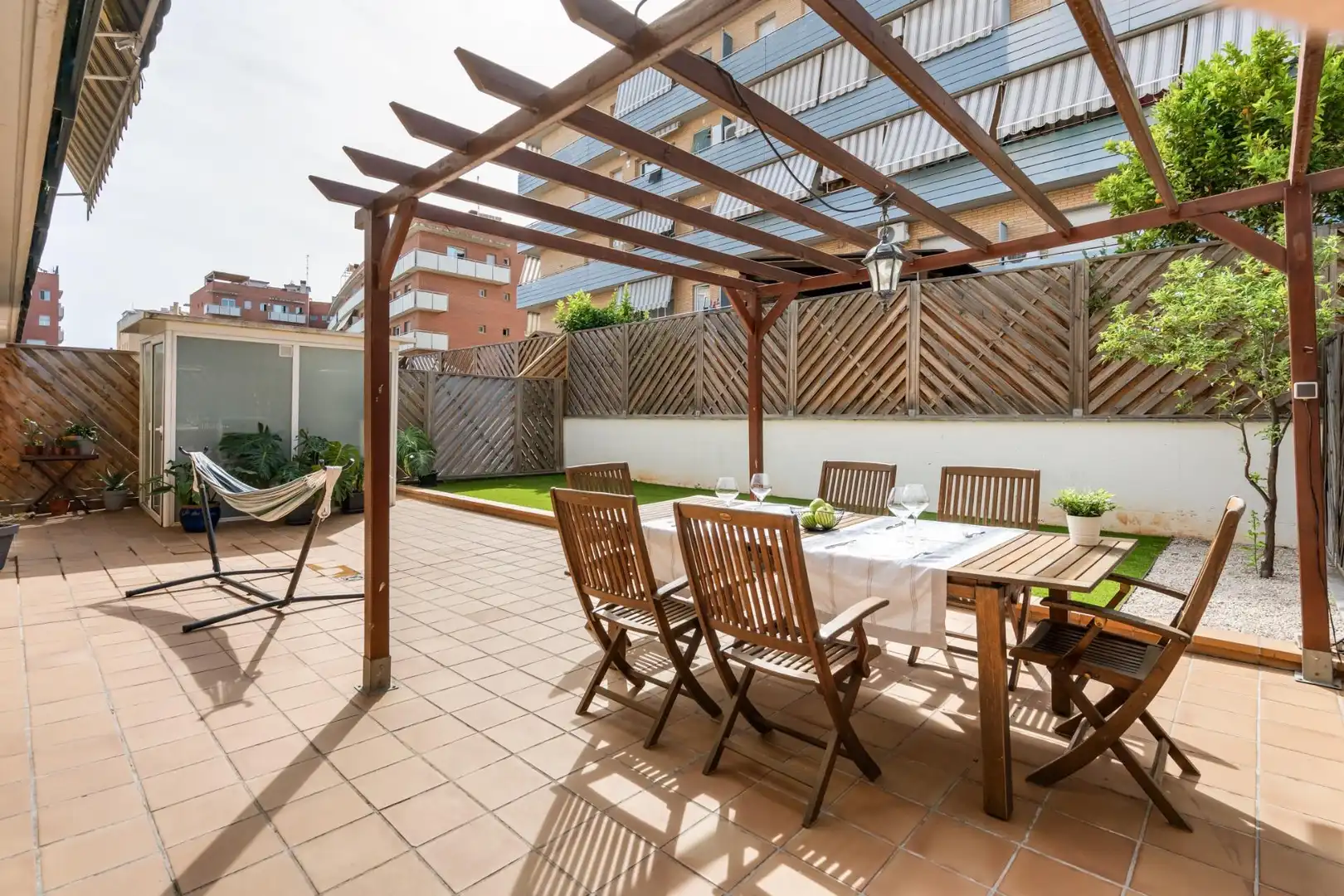 Terrace of Flat for sale in Mataró  with Air Conditioner, Heating and Private garden
