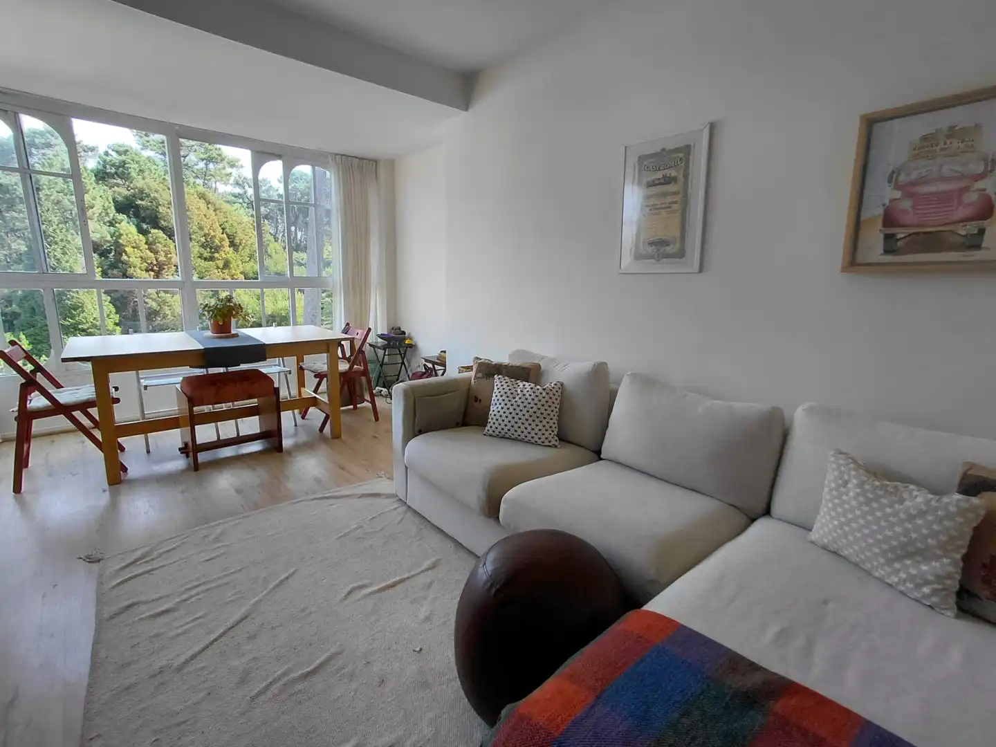 Sala de estar de Ático en venta en O Grove   con Jardín privado, Parquet y Piscina