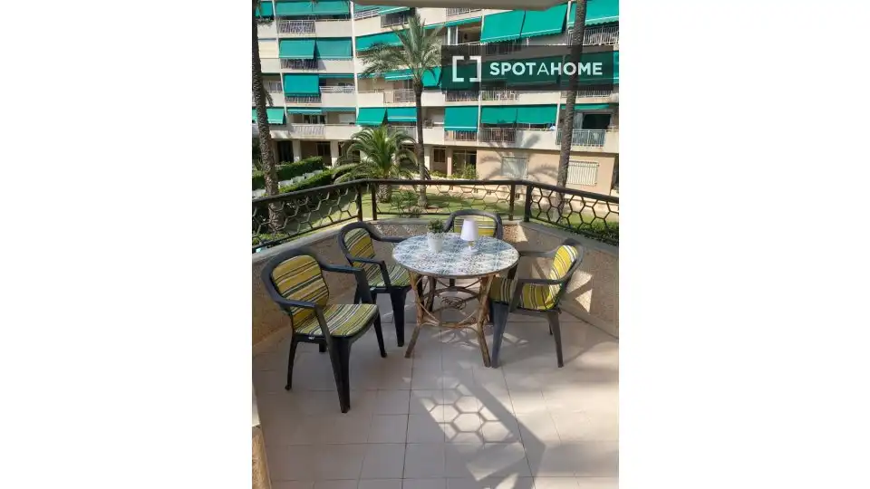 Terrace of Flat for rent in Sueca  with Air Conditioner, Heating and Furnished