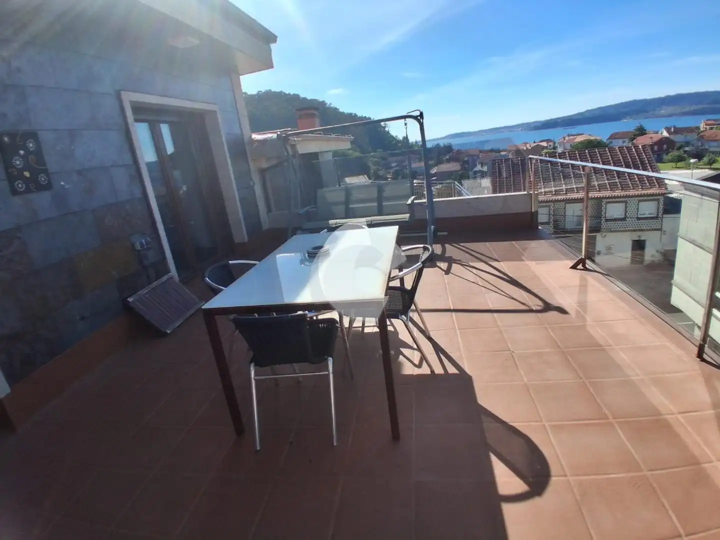 Terrace of Flat for sale in Marín  with Heating, Storage room and Swimming Pool