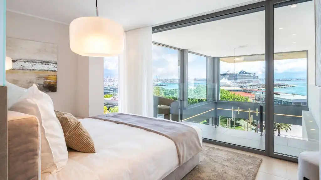 Schlafzimmer von Dachboden zum Verkauf in  Palma de Mallorca mit Klimaanlage, Heizung und Terrasse