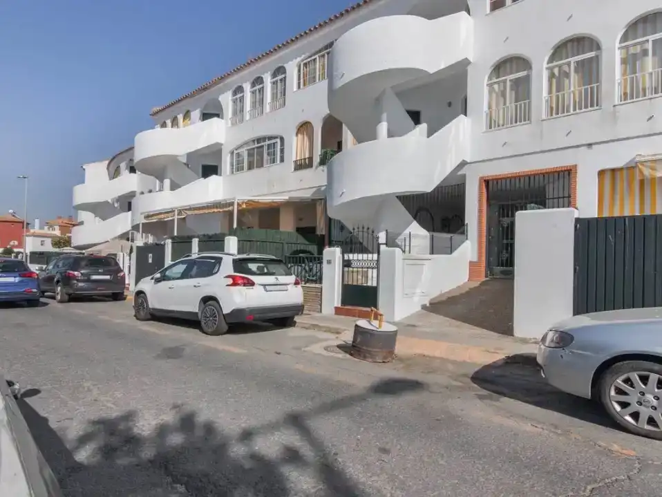 Exterior view of Flat for sale in El Portil  with Air Conditioner and Swimming Pool