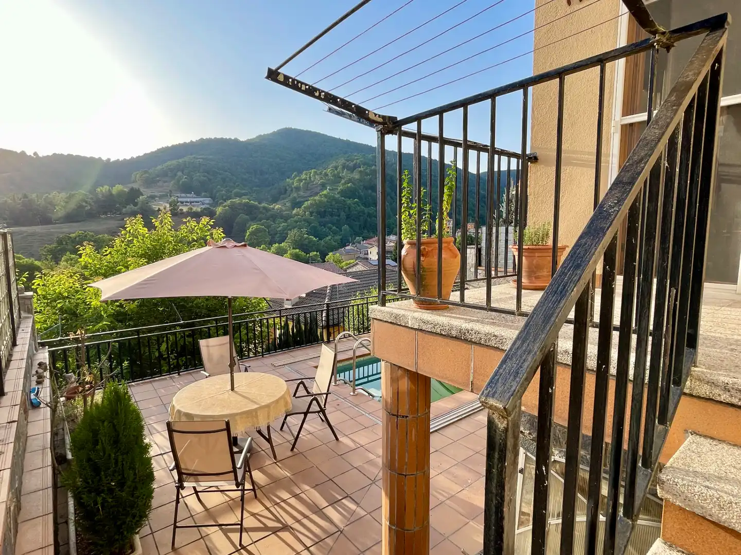 Terraza de Casa o chalet en venta en Sant Pau de Segúries con Aire acondicionado, Jardín privado y Terraza