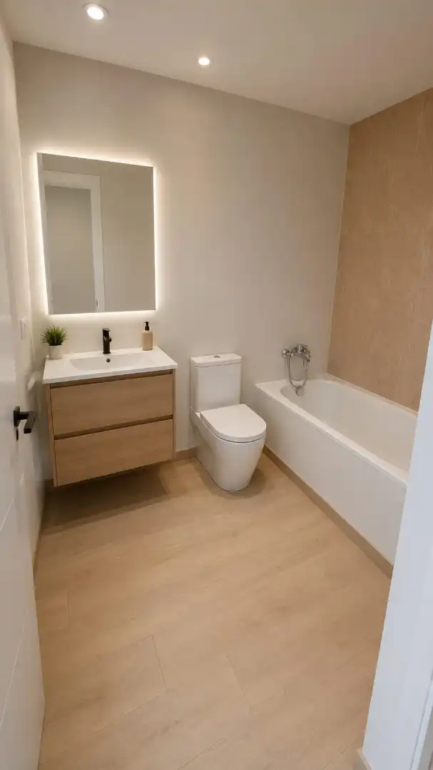 Badezimmer von Maisonette zum Verkauf in Cardedeu mit Klimaanlage, Heizung und Parkett