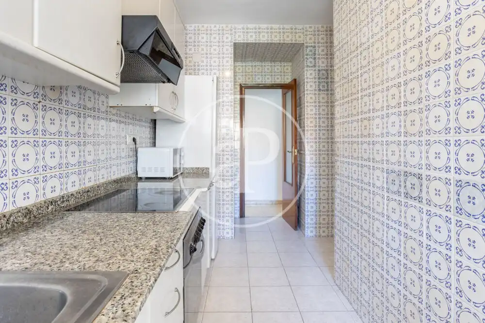 Kitchen of Flat for rent in Valencia  with Air Conditioner, Terrace and Furnished
