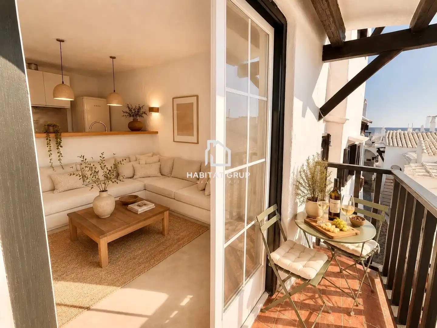 Balcony of Flat for sale in Sant Lluís  with Heating and Private garden