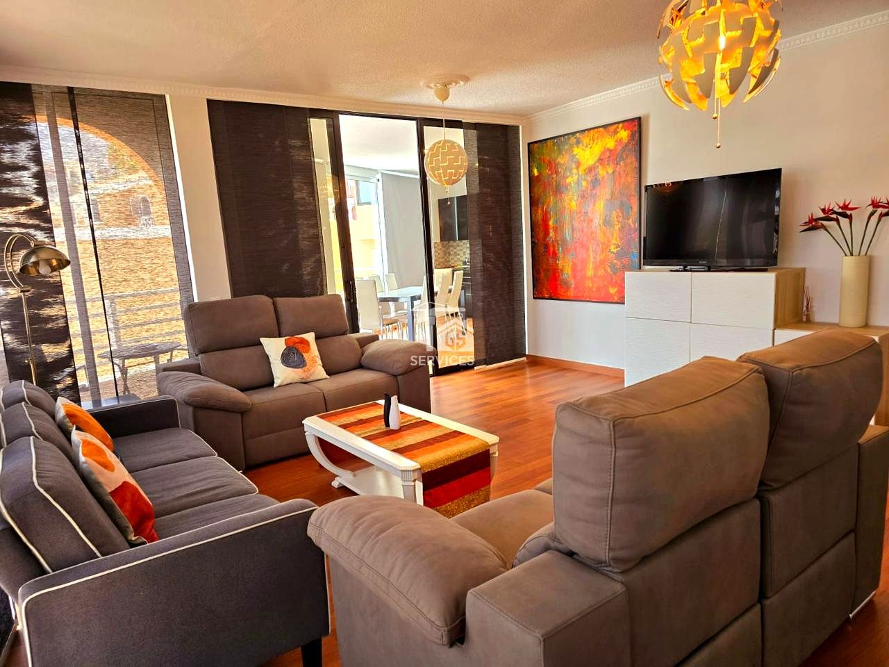 Living room of House or chalet to rent in Adeje  with Air Conditioner, Terrace and Furnished