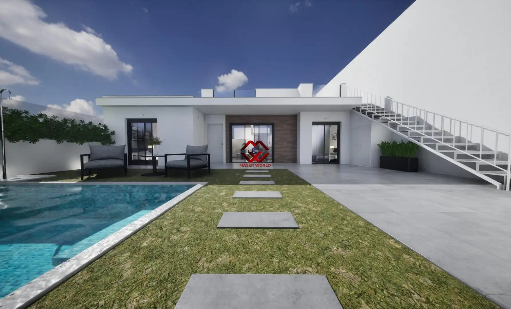 Exterior view of Duplexes for sale in Torre-Pacheco  with Private garden, Terrace and Swimming Pool