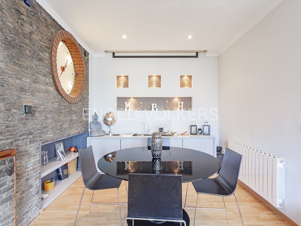 Dining room of Attic for sale in  Barcelona Capital  with Air Conditioner, Heating and Terrace