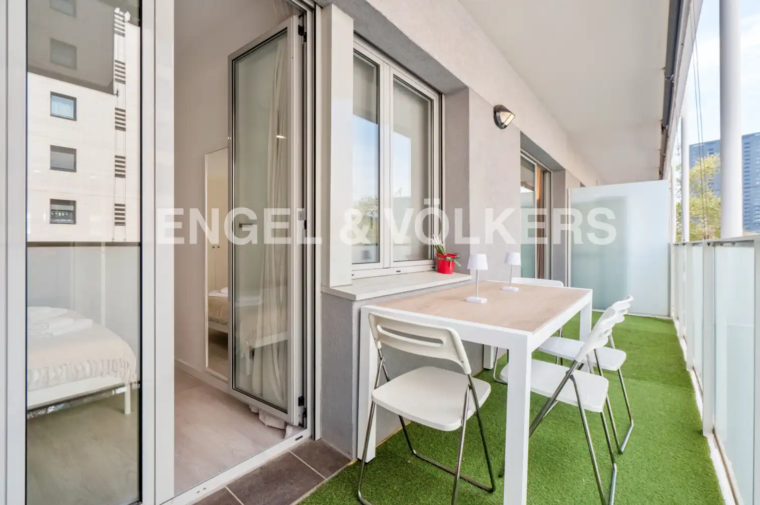 Balcony of Flat for rent in Barcelona  with Air Conditioner, Heating and Parquet flooring