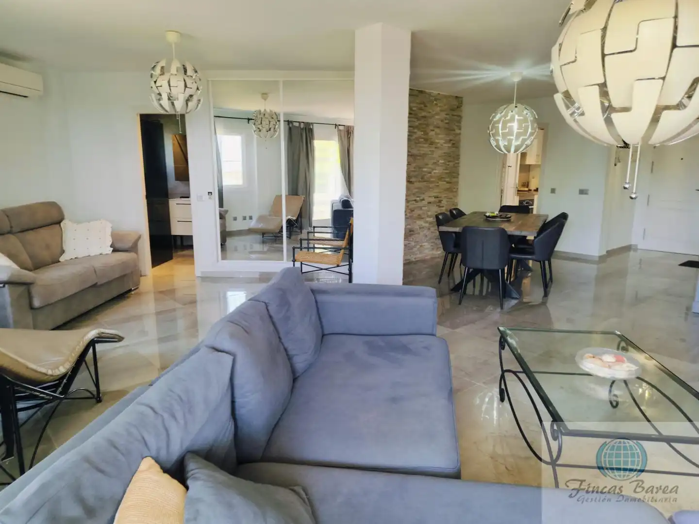 Living room of Flat for rent in Mijas  with Air Conditioner, Terrace and Furnished