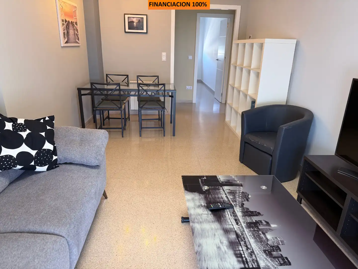 Wohnzimmer von Wohnung zum Verkauf in Zaragoza mit Klimaanlage, Heizung und Terrasse