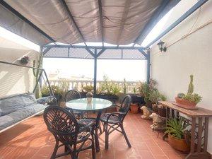 Terrace of Single-family semi-detached for sale in Roquetas de Mar  with Air Conditioner, Heating and Private garden