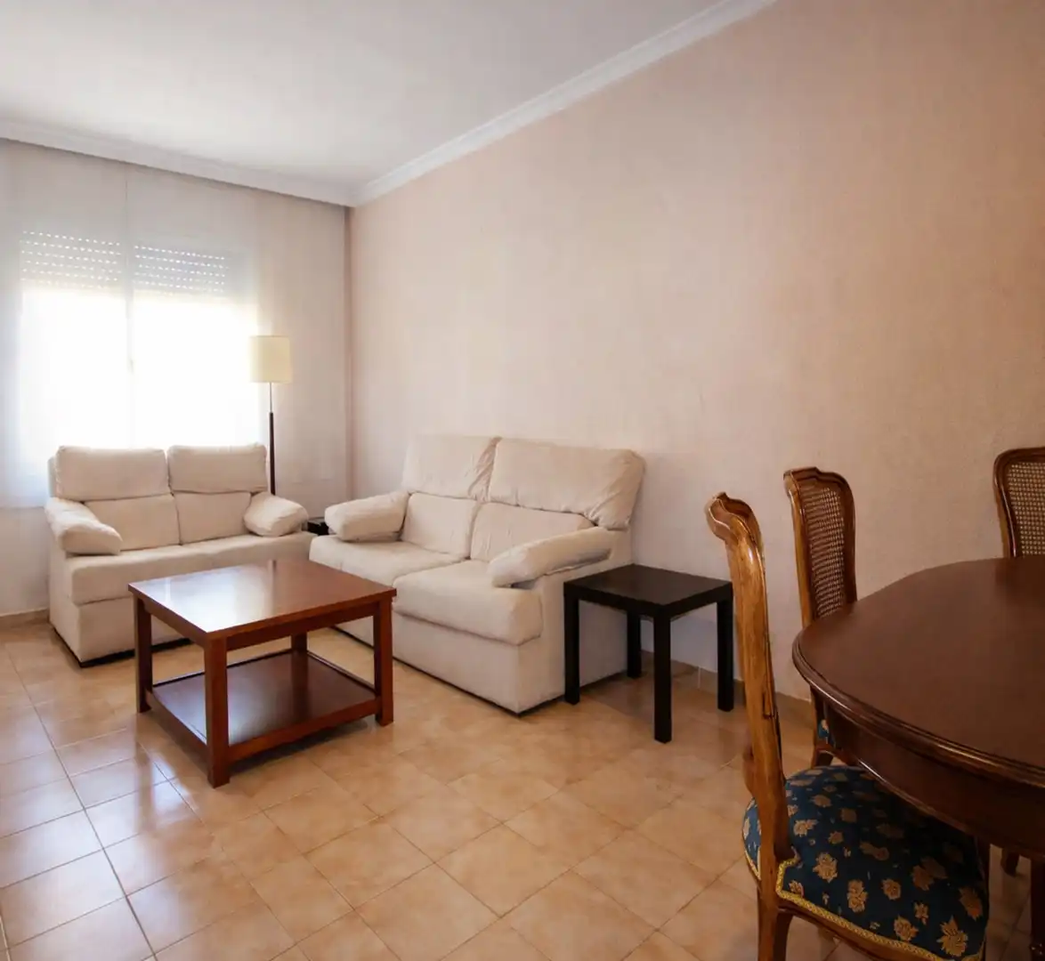 Sala de estar de Piso en venta en Figueres con Calefacción y Terraza