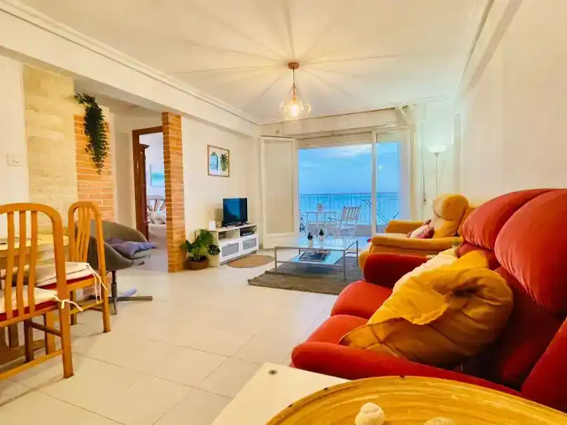 Wohnzimmer von Wohnungen zur Miete in Santa Pola mit Balkon