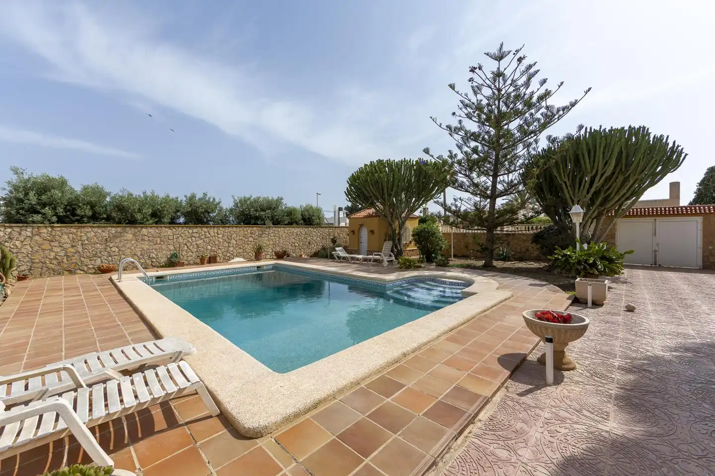 Piscina de Casa o chalet en venta en  Almería Capital con Aire acondicionado, Jardín privado y Terraza