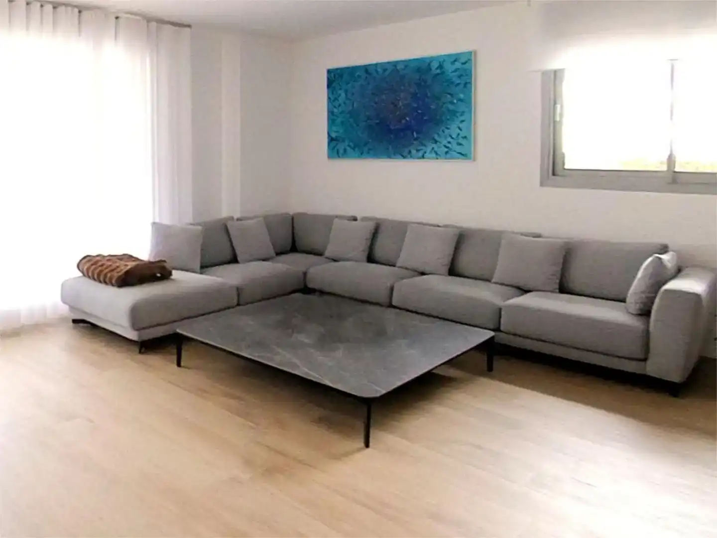 Living room of Flat for sale in Boadilla del Monte  with Air Conditioner, Swimming Pool and Balcony