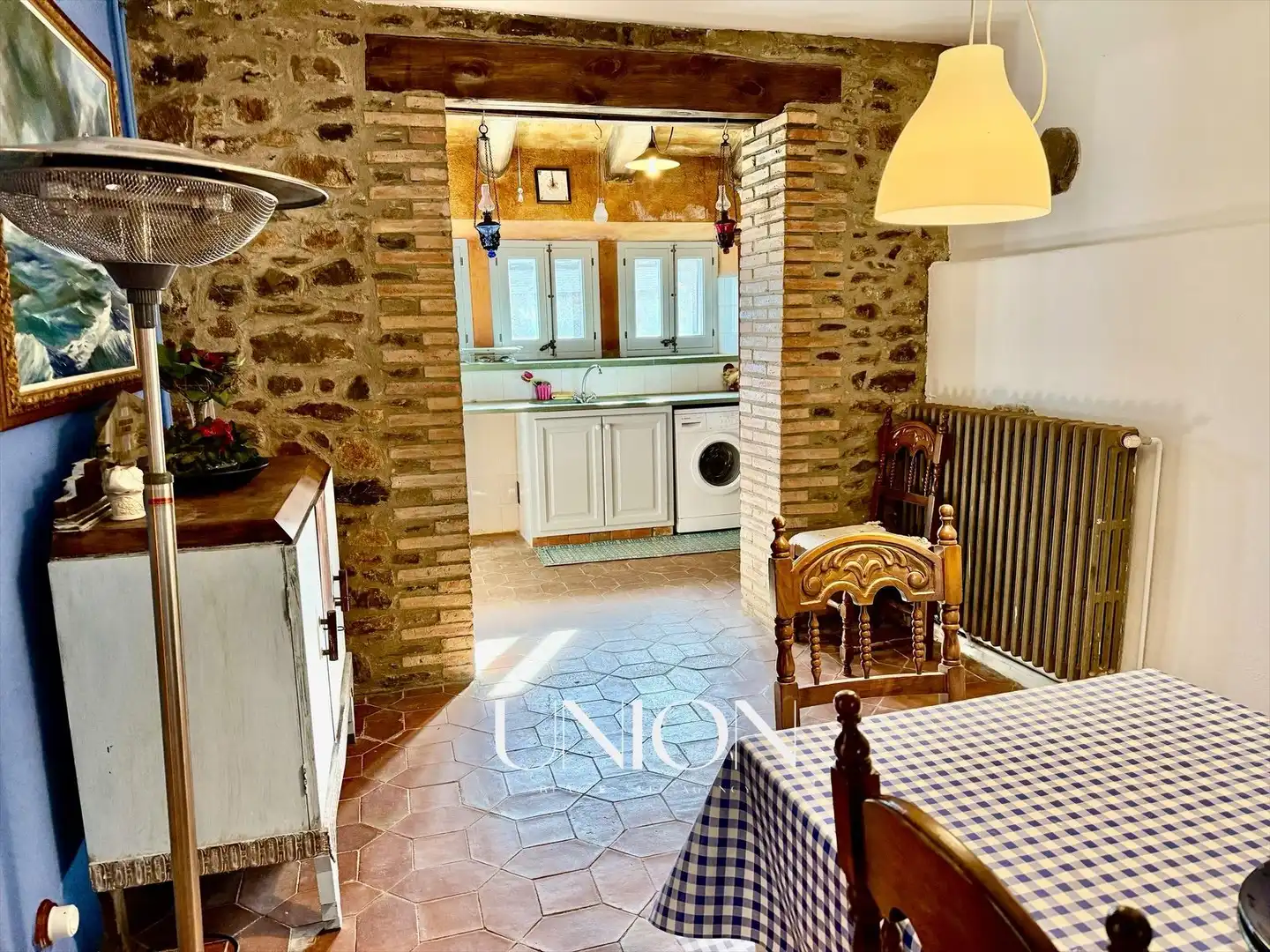 Cocina de Finca rústica en venta en Vall-llobrega con Calefacción, Jardín privado y Terraza