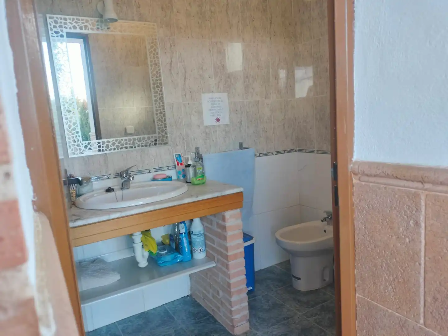 Badezimmer von Haus oder Chalet zum Verkauf in Almodóvar del Campo mit Heizung, Terrasse und Abstellraum