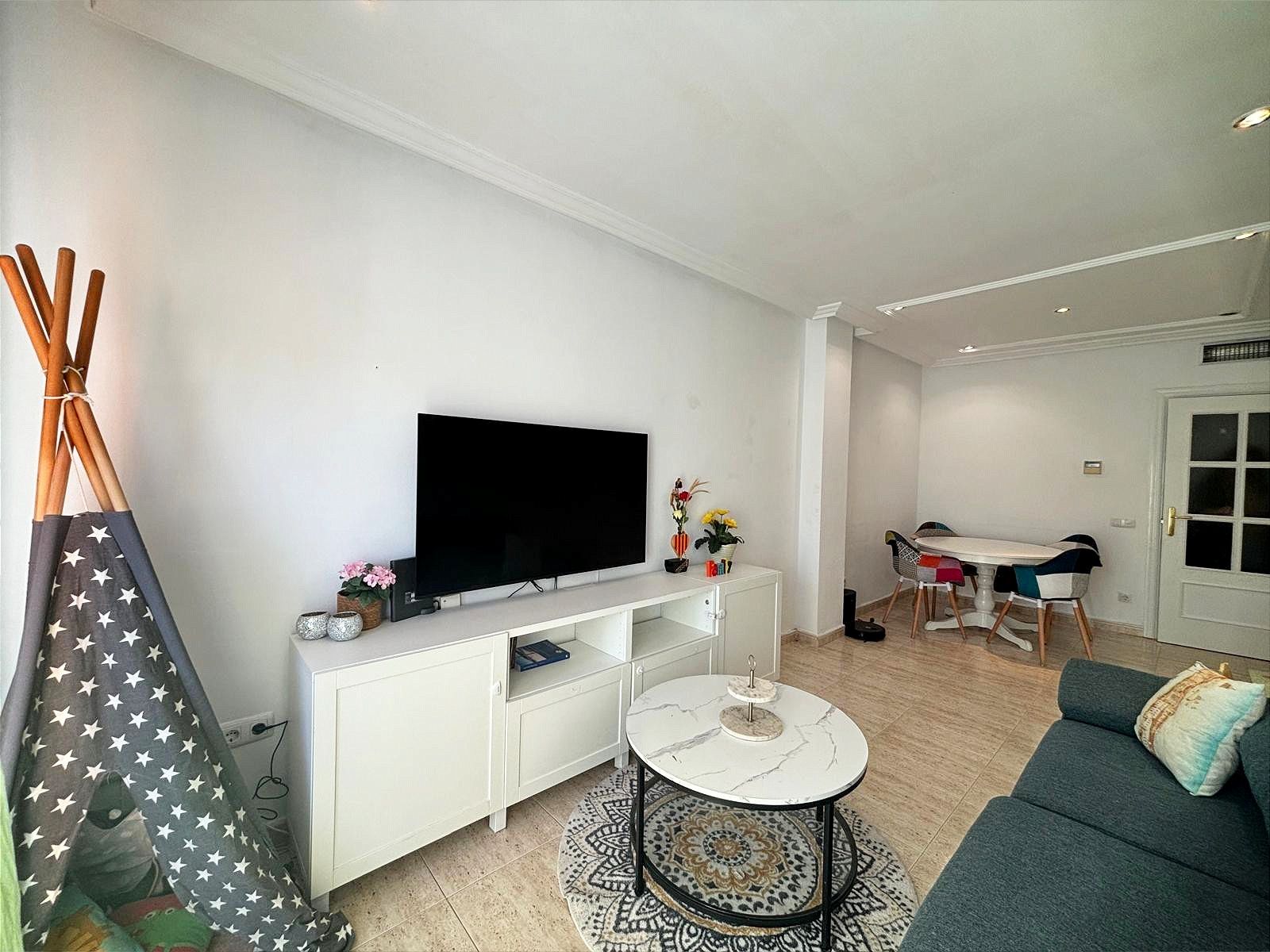 Living room of Flat for sale in Cubelles  with Air Conditioner, Heating and Terrace