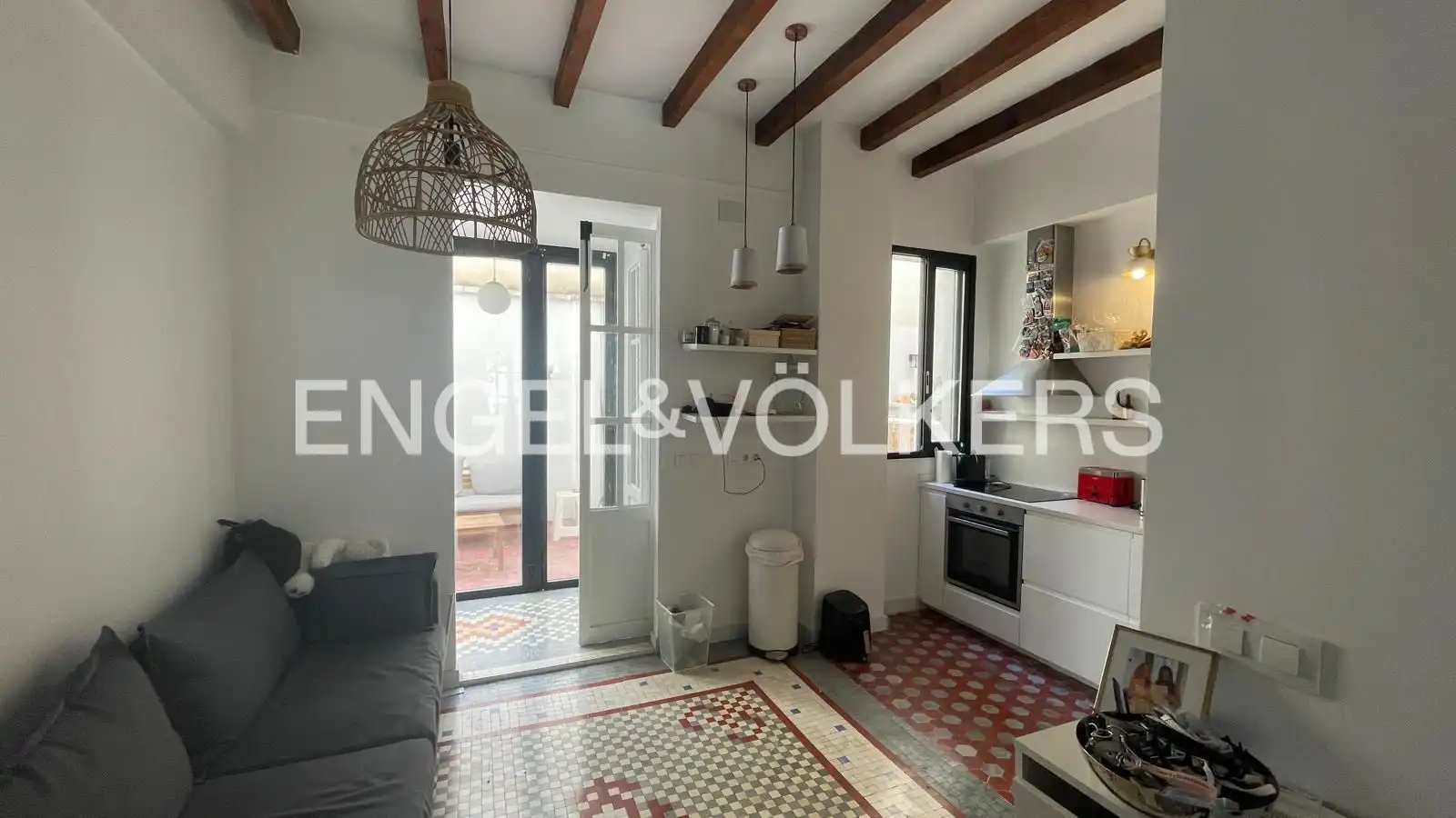 Küche von Wohnung zur Miete in Valencia mit Heizung, Terrasse und Balkon