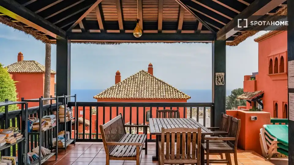 Terrasse von Wohnungen zur untervermieten in Mijas mit Klimaanlage, Terrasse und Möbliert