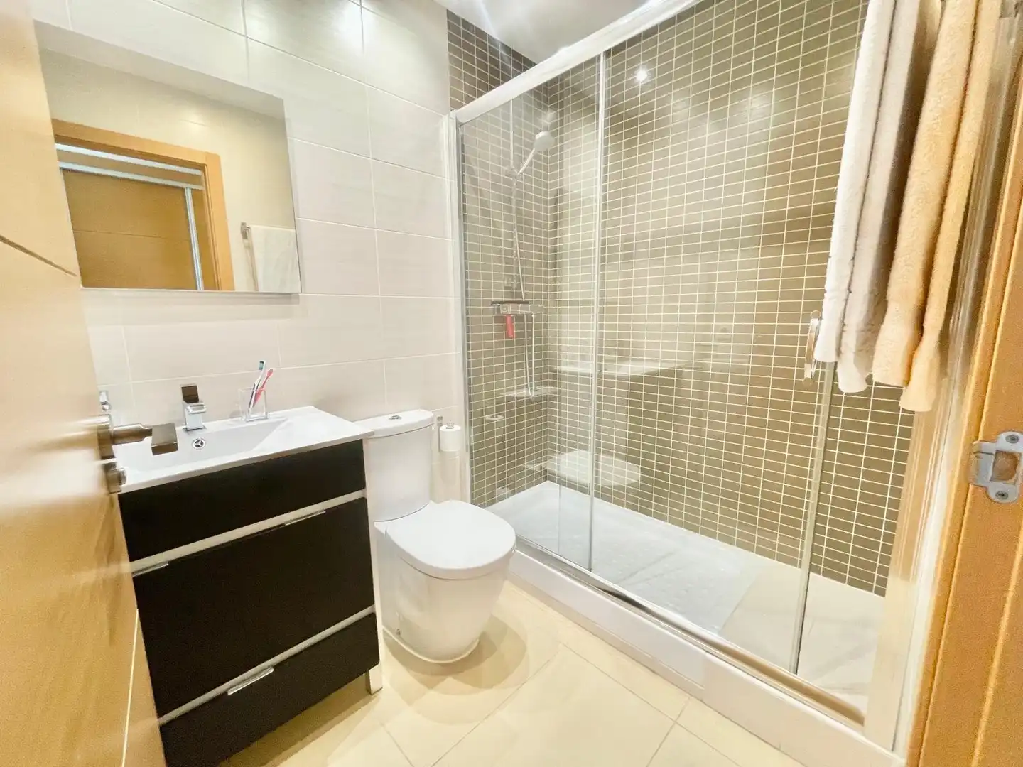 Baño de Apartamento de alquiler en Pilar de la Horadada con Piscina, Amueblado y Lavadora