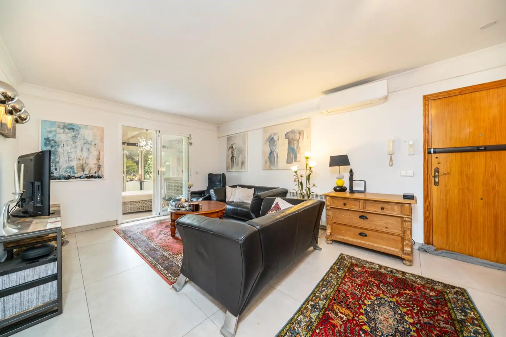 Sala de estar de Planta baja en venta en Sant Llorenç des Cardassar con Aire acondicionado, Calefacción y Jardín privado