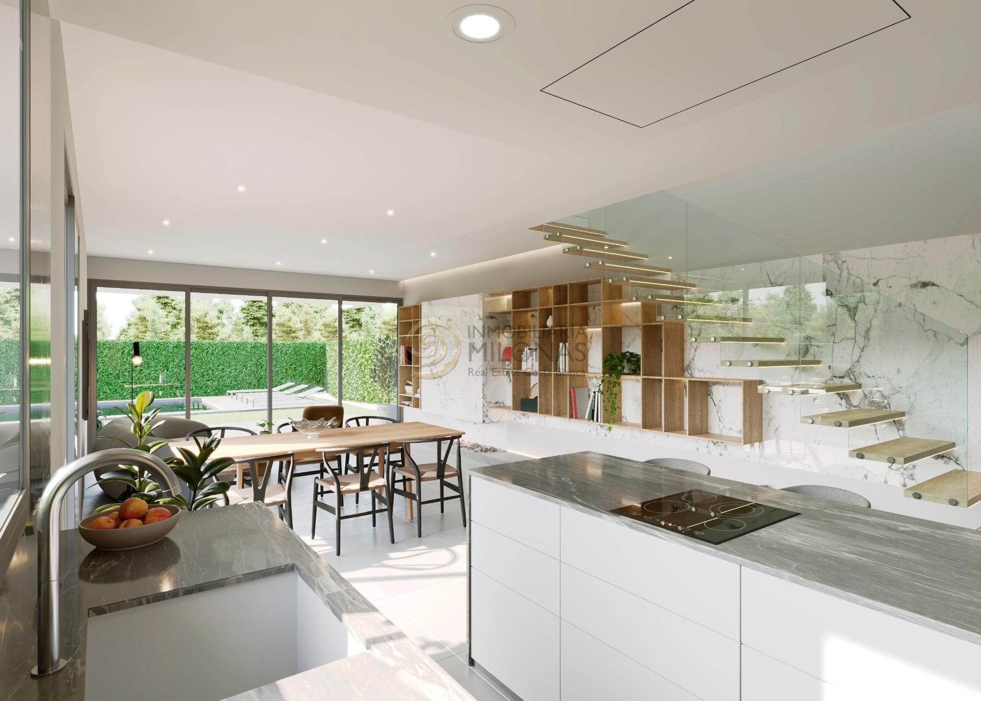 Cuina de Casa o xalet en venda en Sant Joan d'Alacant amb Jardí privat, Terrassa i Piscina