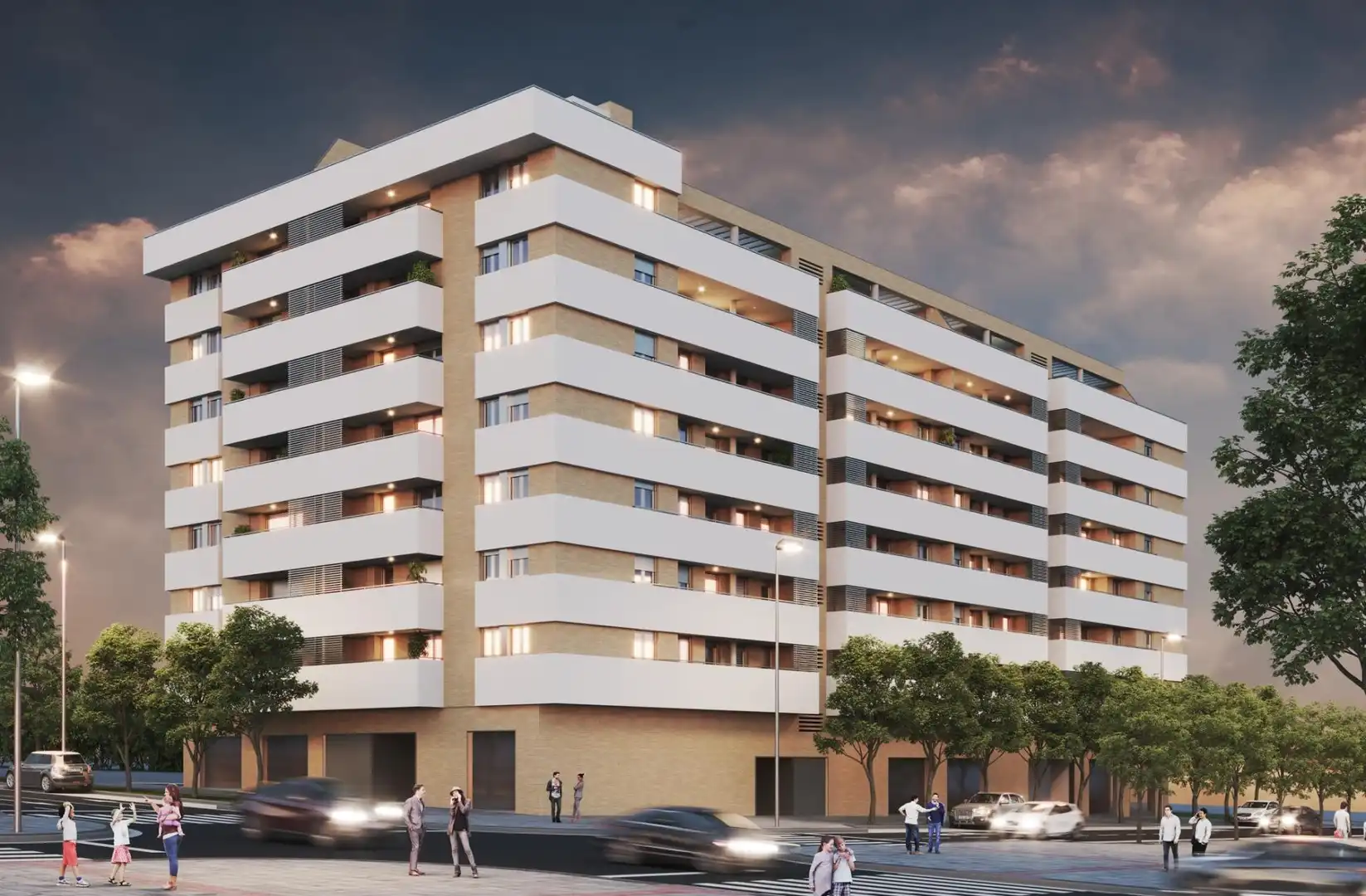 Exterior view of Flat for sale in Zaragoza  with Heating, Private garden and Storage room