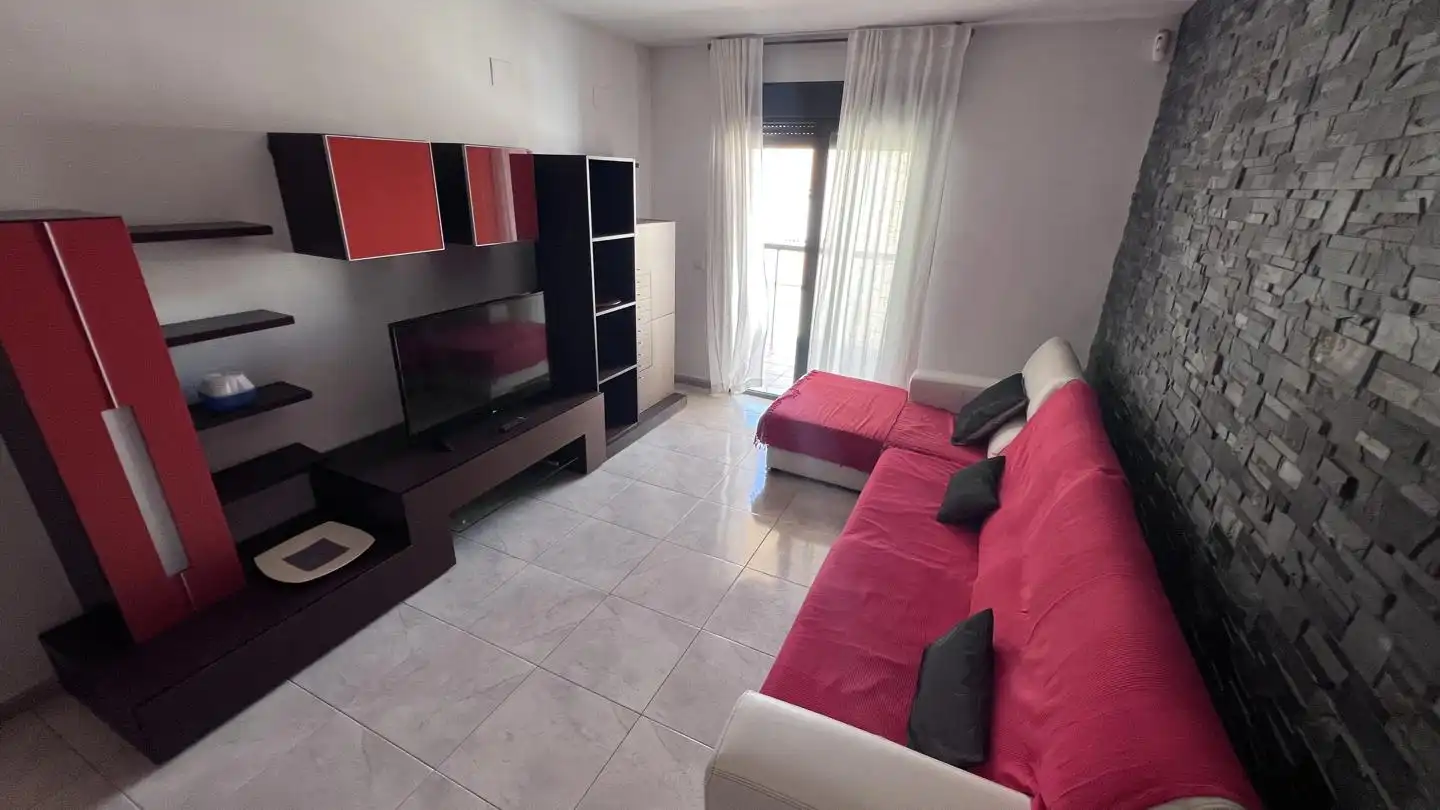 Sala d'estar de Apartament en venda en Benicarló amb Aire condicionat, Terrassa i Moblat