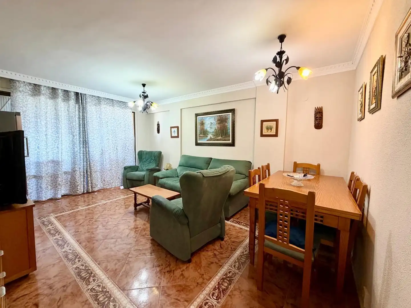 Sala de estar de Piso en venta en Roquetas de Mar con Terraza