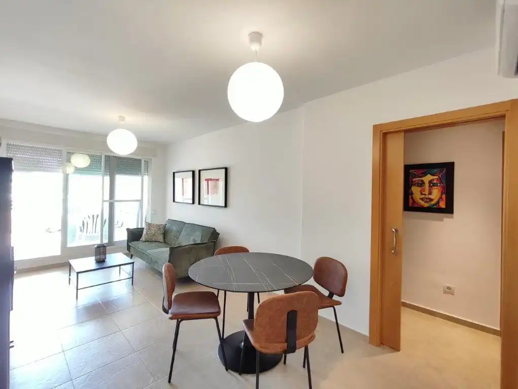 Sala d'estar de Apartament en venda en Dénia amb Aire condicionat, Terrassa i Piscina comunitària