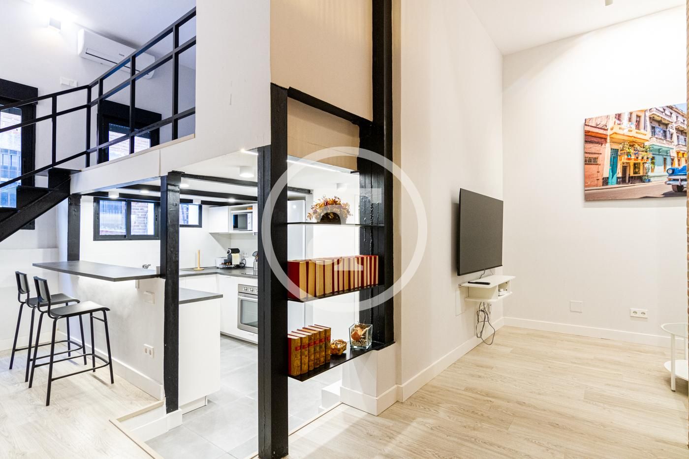 Dúplex de lloguer en  Madrid Capital amb Aire condicionat, Moblat i Forn