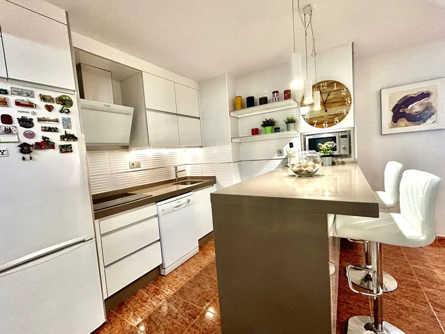 Küche von Wohnung zum Verkauf in El Ejido mit Klimaanlage, Heizung und Terrasse