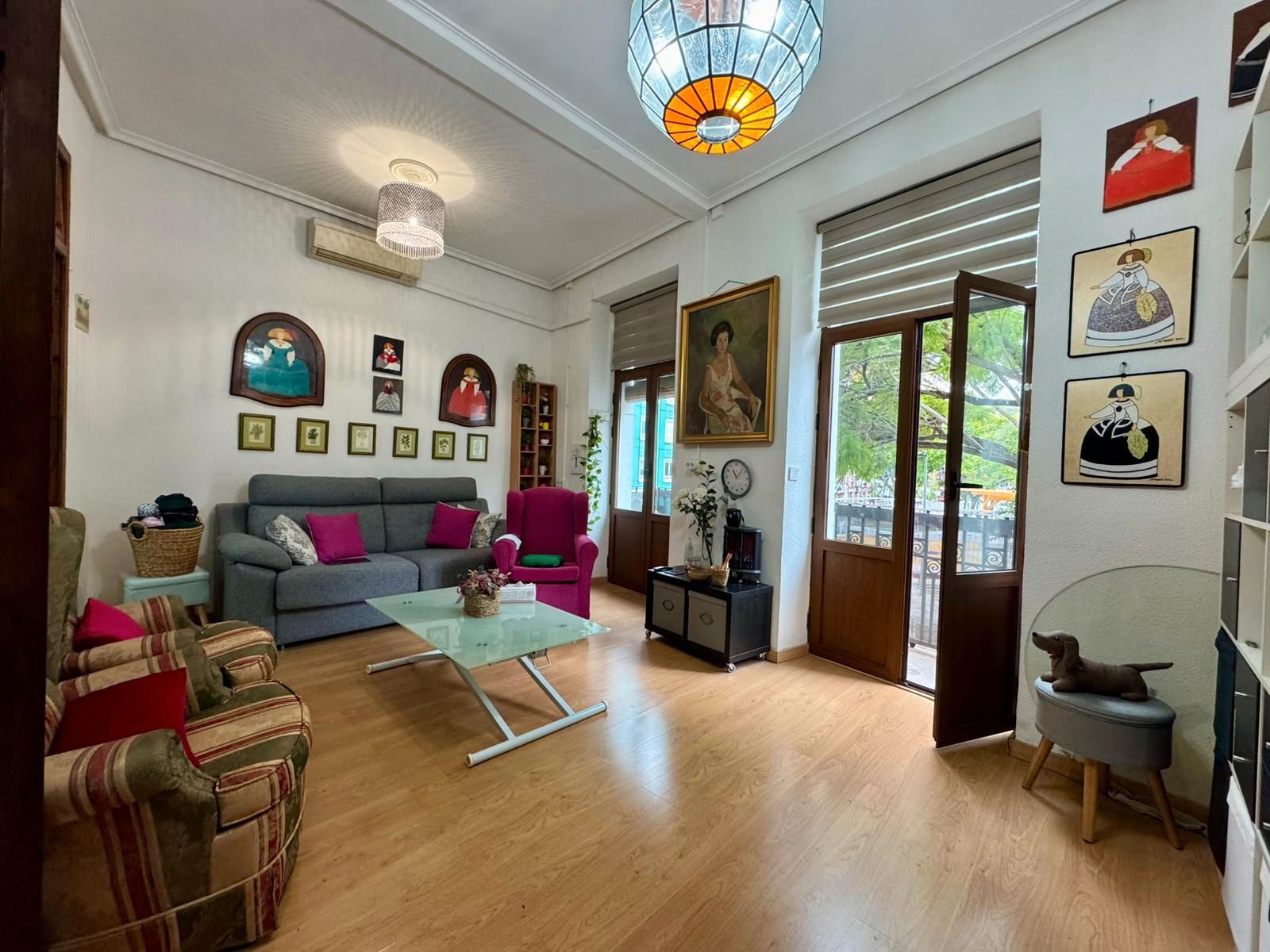 Living room of Flat for sale in Alicante / Alacant  with Air Conditioner, Furnished and Balcony