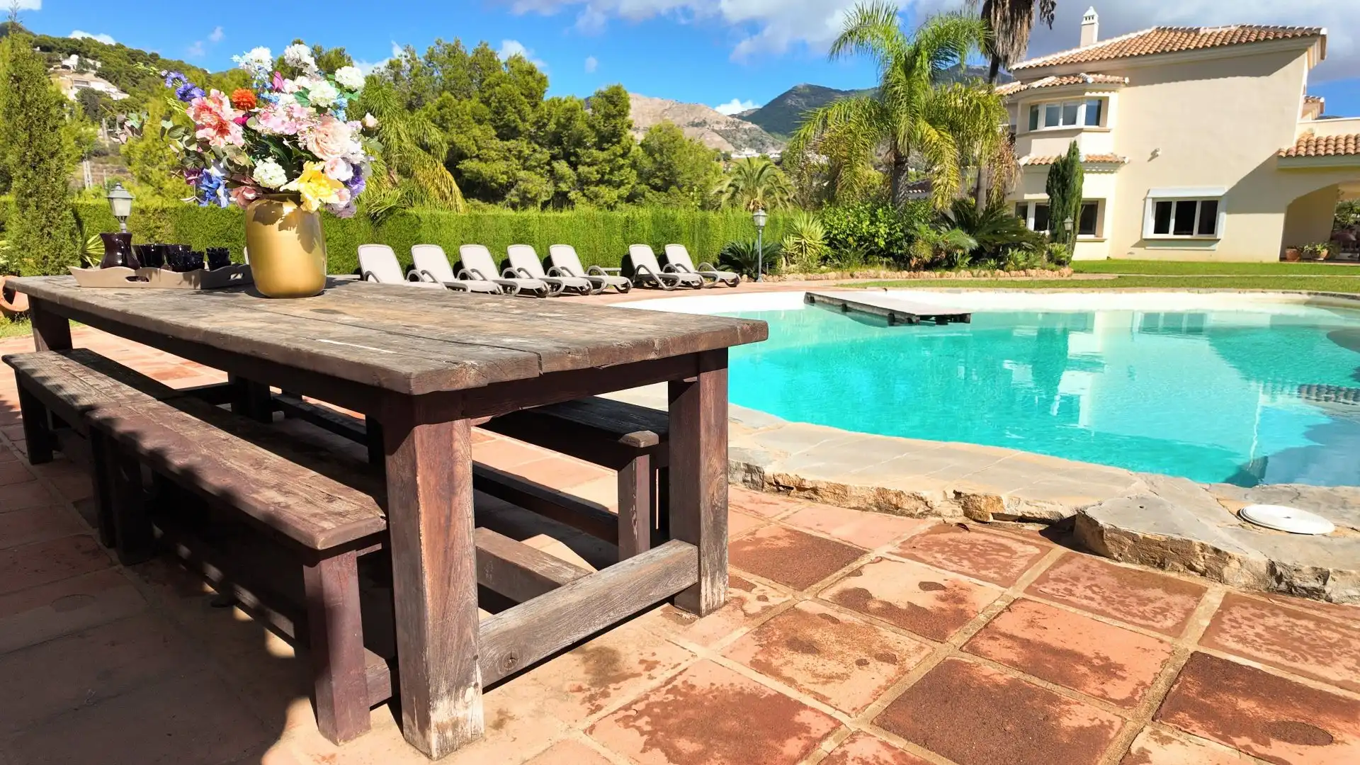 Terrassa de Finca rústica en venda en Mijas amb Aire condicionat, Traster i Piscina
