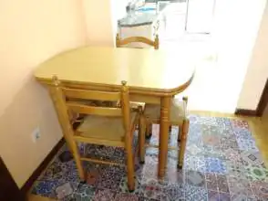 Dining room of Flat for rent in Gijón   with Heating, Parquet flooring and Furnished