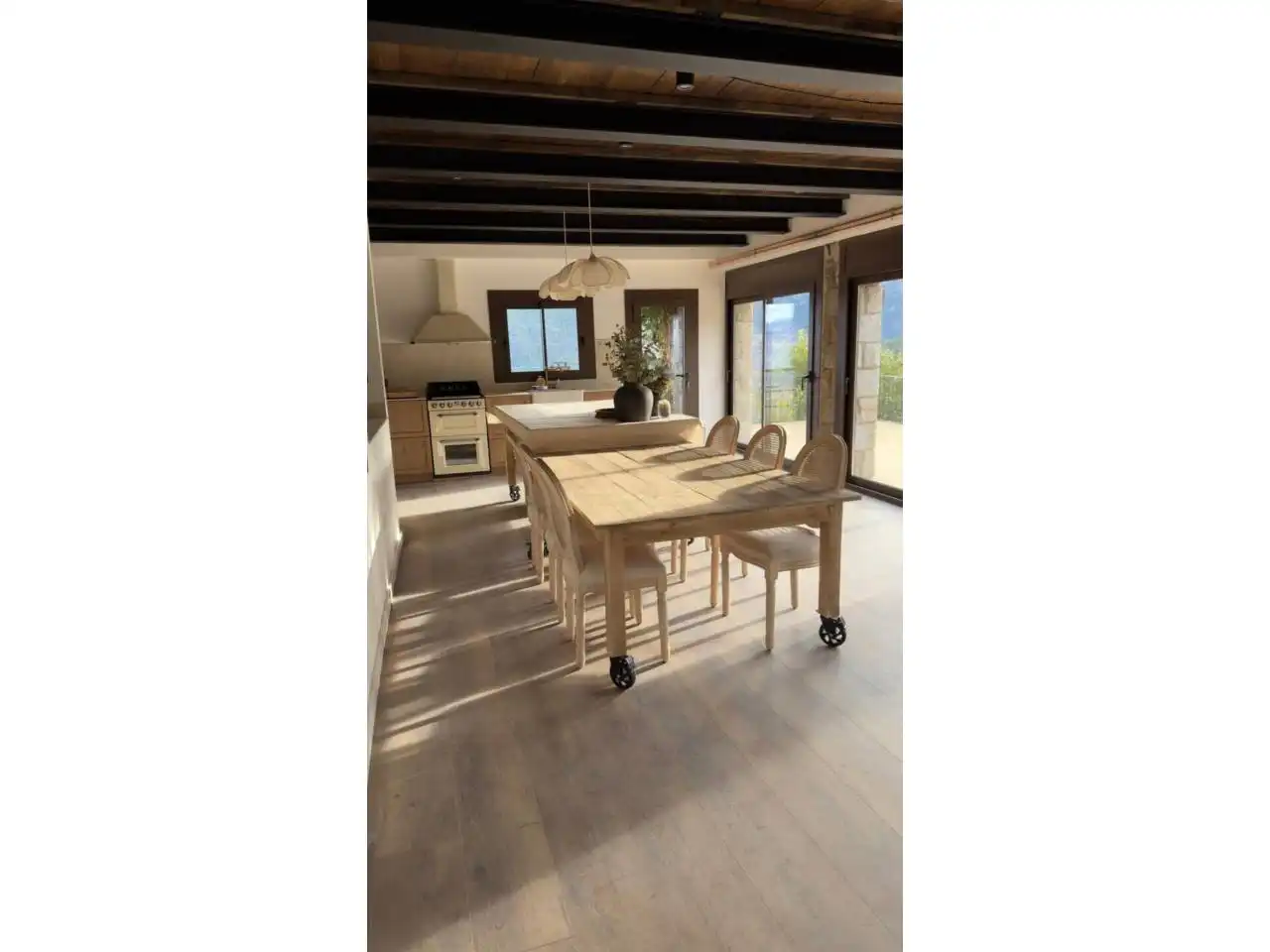 Dining room of Houses for sale in Montellà i Martinet  with Heating, Private garden and Parquet flooring