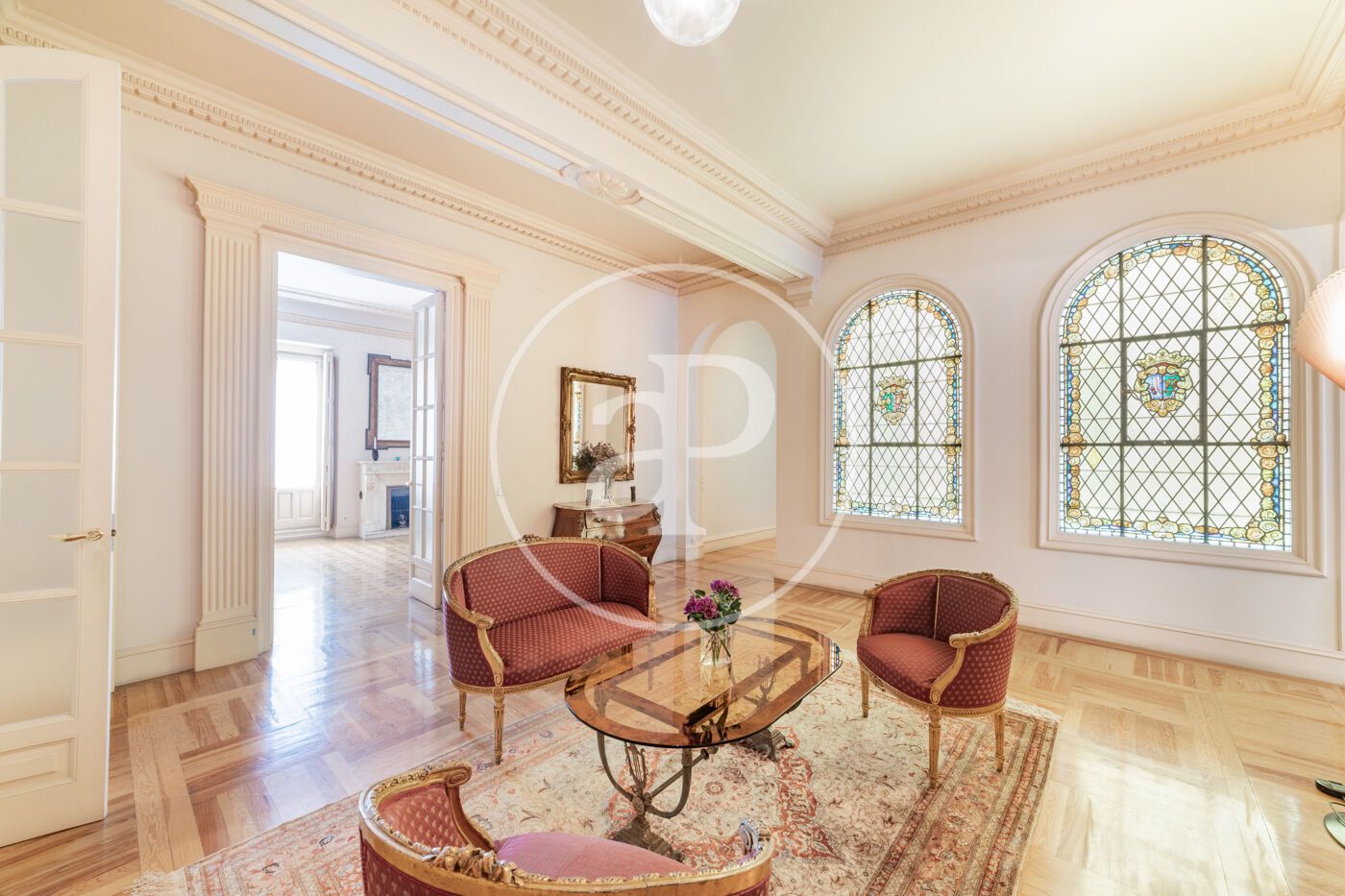 Living room of Flat to rent in  Madrid Capital  with Air Conditioner, Heating and Balcony