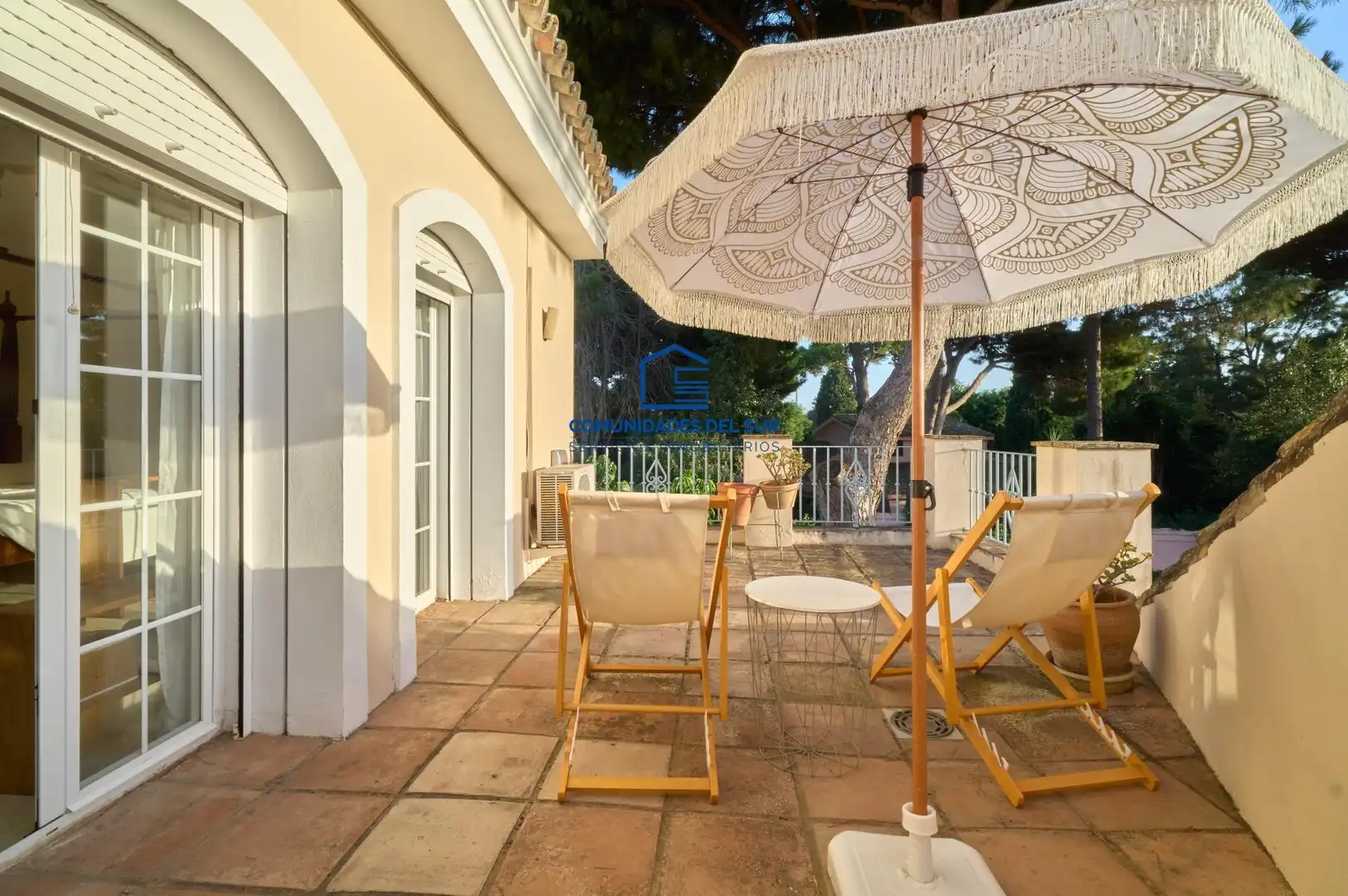 Terrassa de Casa o xalet en venda en El Puerto de Santa María amb Aire condicionat, Jardí privat i Terrassa