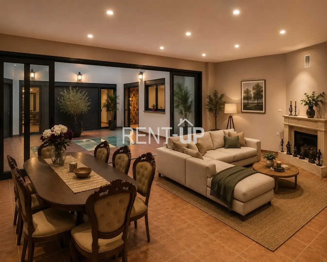 Sala de estar de Casa adosada en venta en Novelé  / Novetlè con Aire acondicionado, Terraza y Trastero