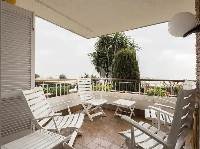 Terrace of Flat for sale in Caldes d'Estrac  with Air Conditioner, Heating and Private garden